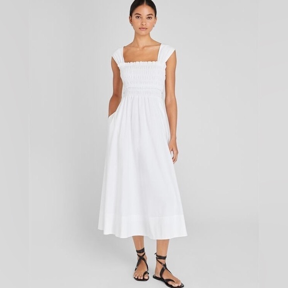 Club Monaco Cotton Smocked Bodice Maxi Dress - Picture 1 of 11